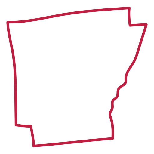 Trazo de mapa de Arkansas, EE. UU. Diseño PNG