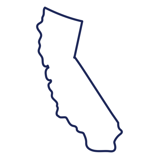 Kalifornien USA Kartenstrich PNG-Design