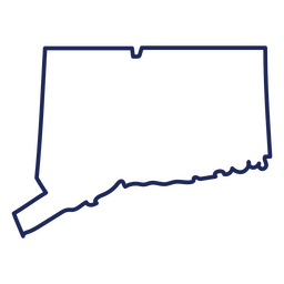 Trazo de mapa de estados unidos de connecticut