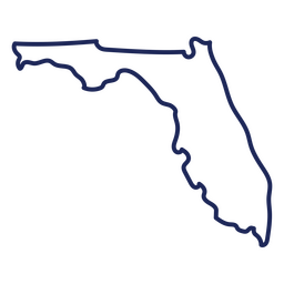 Florida usa Kartenstrich PNG-Design