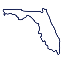 Florida usa map stroke