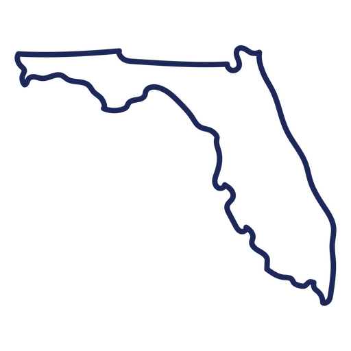 Florida usa map stroke