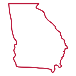 Curso de mapa da Geórgia EUA