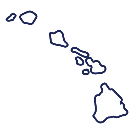 Curso de mapa do Havaí EUA Desenho PNG