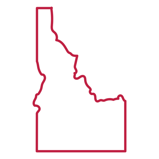 Curso de mapa dos EUA de Idaho Desenho PNG