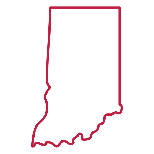 Curso de mapa de Indiana EUA Desenho PNG