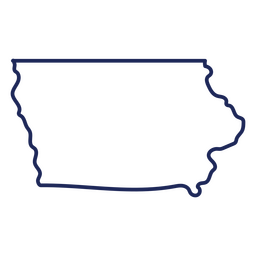 Curso de mapa de Iowa EUA Desenho PNG Transparent PNG