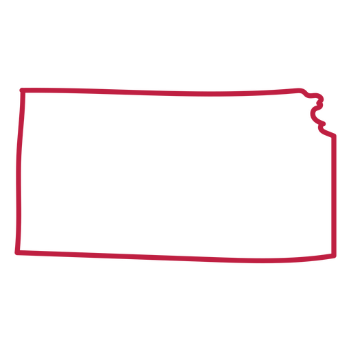 Kansas usa country map stroke PNG Design