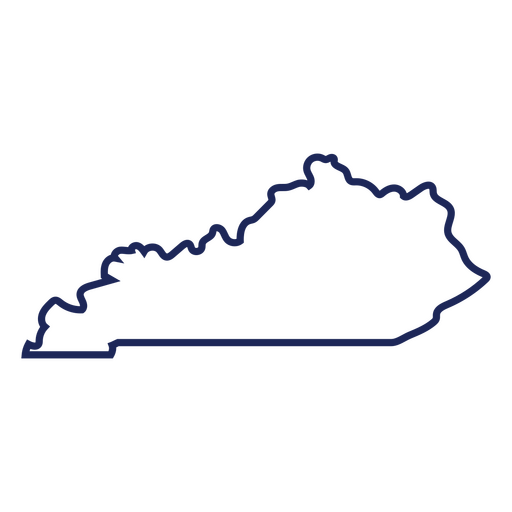 Kentucky usa map stroke PNG Design