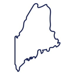 Maine state stroke map PNG Design