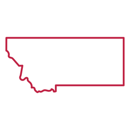 Mapa de trazos del estado de montana