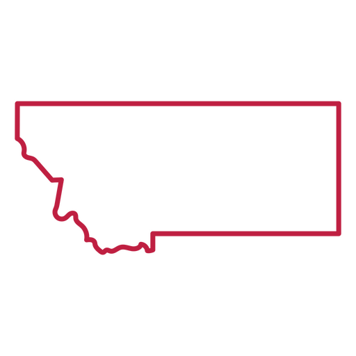 Schlaganfallkarte des Bundesstaates Montana PNG-Design