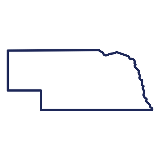 Mapa de acidente vascular cerebral do estado de Nebraska Desenho PNG