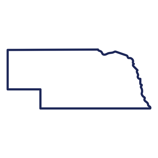 Schlaganfallkarte des Bundesstaates Nebraska PNG-Design