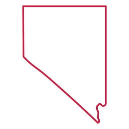 Mapa de acidente vascular cerebral do estado de Nevada Desenho PNG