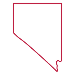 Mapa de trazos del estado de Nevada Diseño PNG Transparent PNG