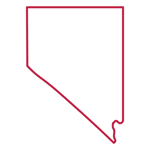 Nevada state stroke map PNG Design