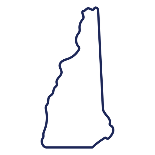 Mapa de trazos del estado de New Hampshire Diseño PNG