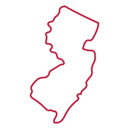 Mapa de acidente vascular cerebral do estado de Nova Jersey