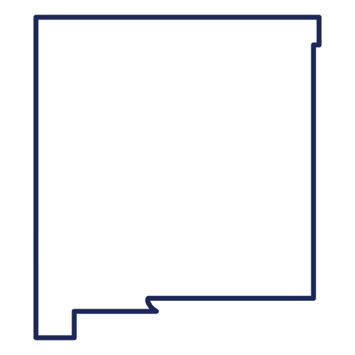 Mapa de acidente vascular cerebral do estado do Novo México Desenho PNG