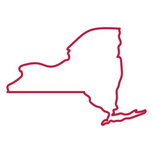New York state stroke map PNG Design