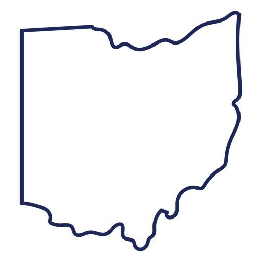 Schlaganfallkarte des Bundesstaates Ohio PNG-Design