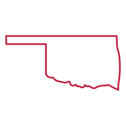 Oklahoma state stroke map PNG Design Transparent PNG