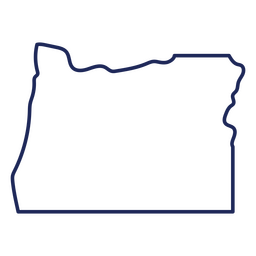 Mapa de acidente vascular cerebral do estado de Oregon Transparent PNG