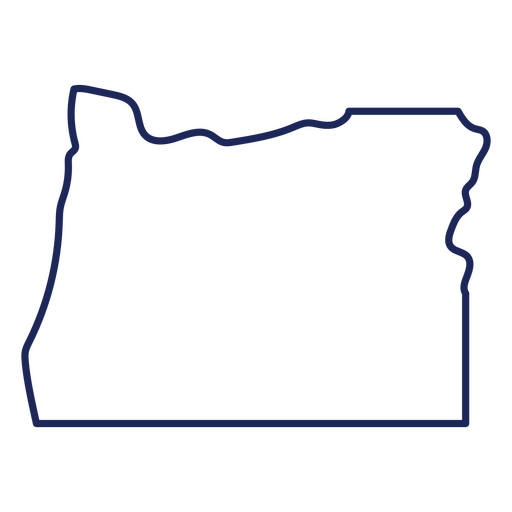 Schlaganfallkarte des Bundesstaates Oregon PNG-Design
