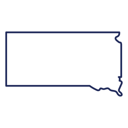 Schlaganfallkarte des Bundesstaates South Dakota PNG-Design