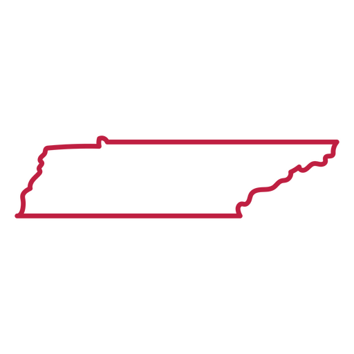Mapa de trazos del estado de Tennessee
