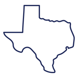 Texas map stroke PNG Design Transparent PNG
