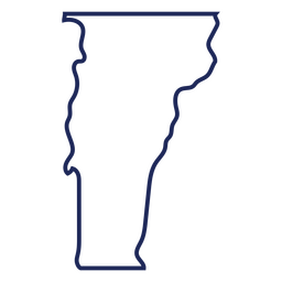 Vermont  state stroke map PNG Design Transparent PNG