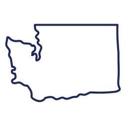 Mapa de acidente vascular cerebral do estado de Washington Transparent PNG
