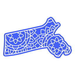 Elemento do mapa da mandala do estado de Massachusetts Desenho PNG