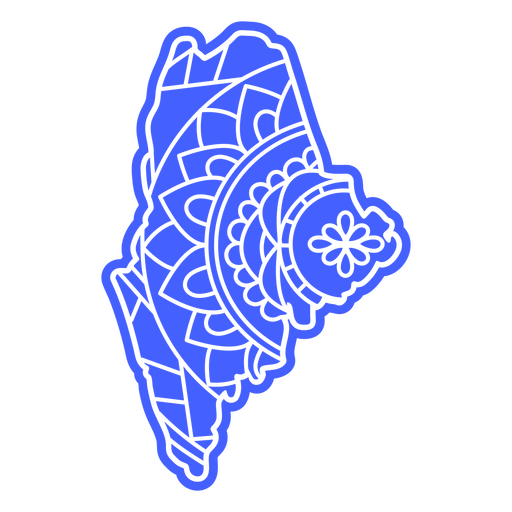 Maine state mandala map PNG Design