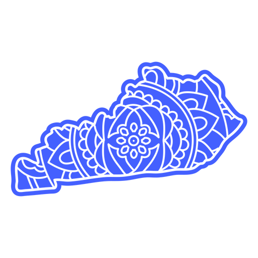 Mandala-Karte des Bundesstaates Kentucky PNG-Design