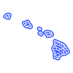 Mapa da mandala do estado do Havaí Desenho PNG