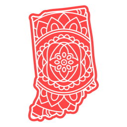 Indiana state mandala map PNG Design Transparent PNG