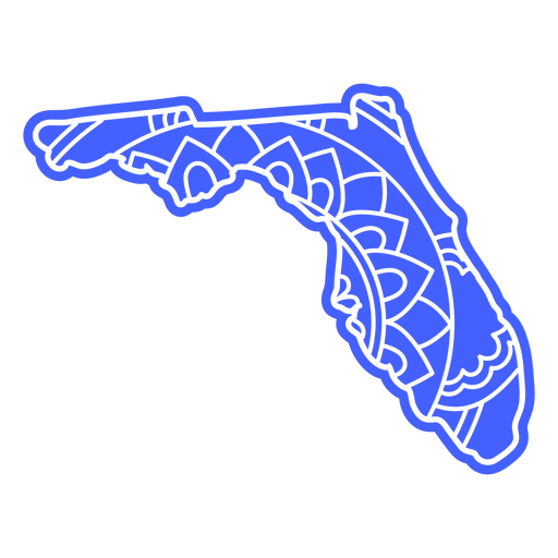 Mandala de mapa del estado de Florida Diseño PNG
