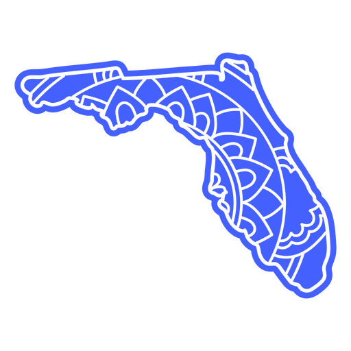 Mandala de mapa do estado da Flórida Desenho PNG