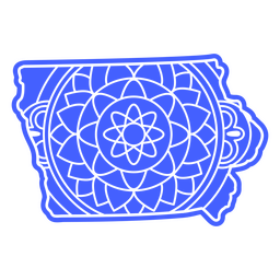 Iowa state mandala map PNG Design