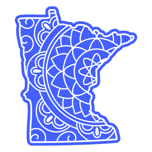 Mandala-Karte des Bundesstaates Minnesota PNG-Design