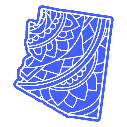 Mapa de mandala del estado de arizona Diseño PNG