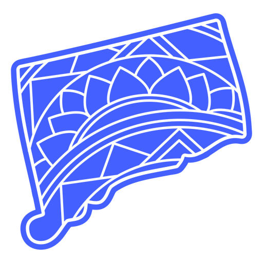 Mapa da mandala do estado de Connecticut Desenho PNG