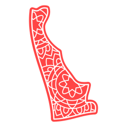 Delaware state mandala map PNG Design