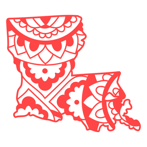 Curso de mapa de mandala do estado de Louisiana Desenho PNG
