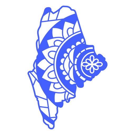 Maine State Mandala Kartenstrich PNG-Design