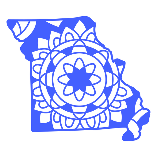 Curso de mapa de mandala do estado de Missouri Desenho PNG