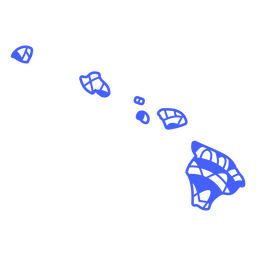 Hawaii State Mandala Kartenstrich PNG-Design